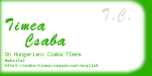 timea csaba business card